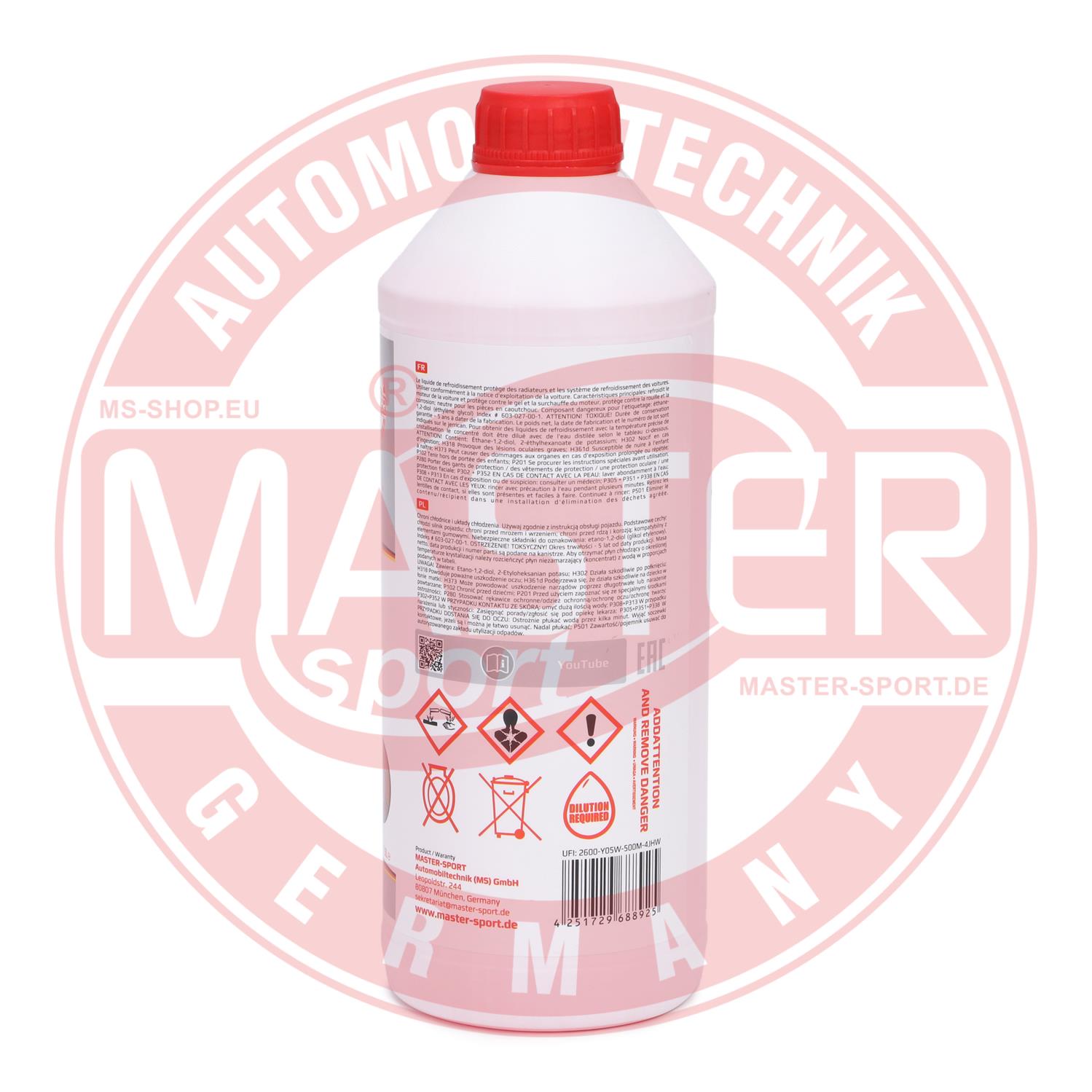 MASTER-SPORT GERMANY 91301G122 Premium Nemrznúca kvapalina